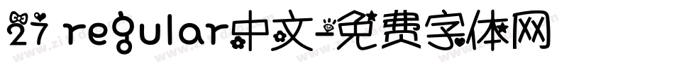 27 regular中文字体转换